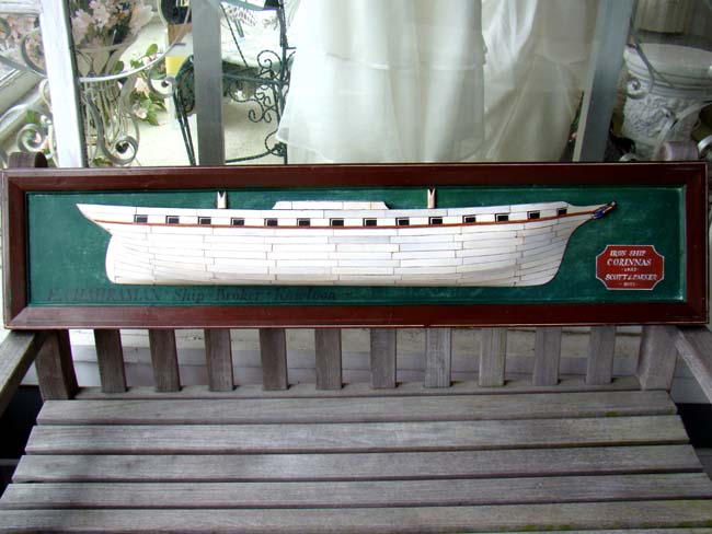 A 20th century  English Ivory Hulled Half Hull Model of the Iron ship 'Corinnas' built in 1852 — image 3